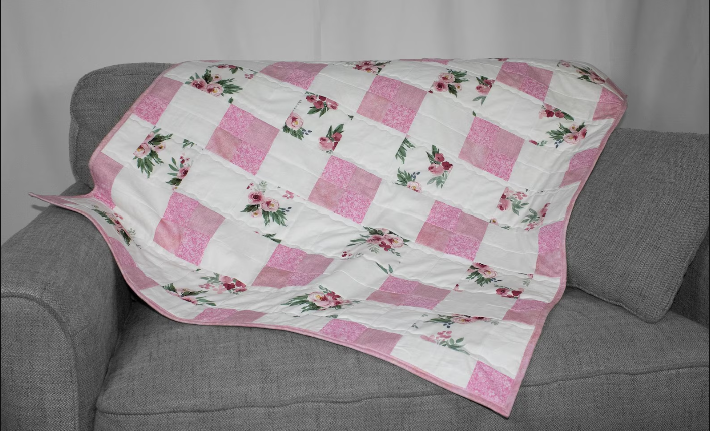 Floral Squares Quilt Pattern
