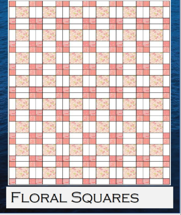 Floral Squares Quilt Pattern